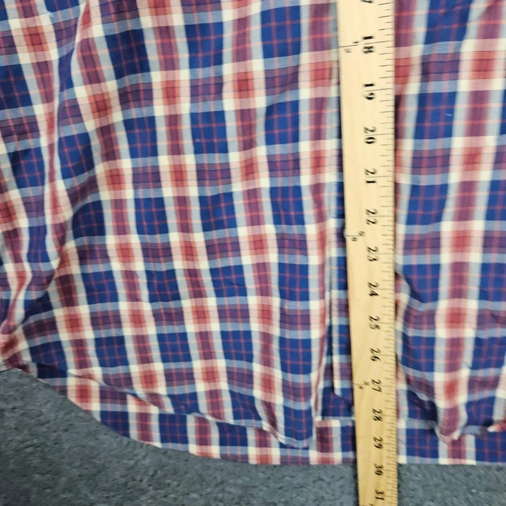 J. Crew Mens‎ XL Classic Button Up Shirt Organic Cotton Plaid Stretch
